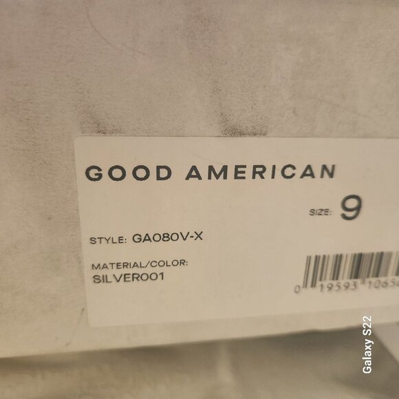 NIB Good American Cinder-F*cking Rella Wedge Silver. Size: various - Picture 6 of 8